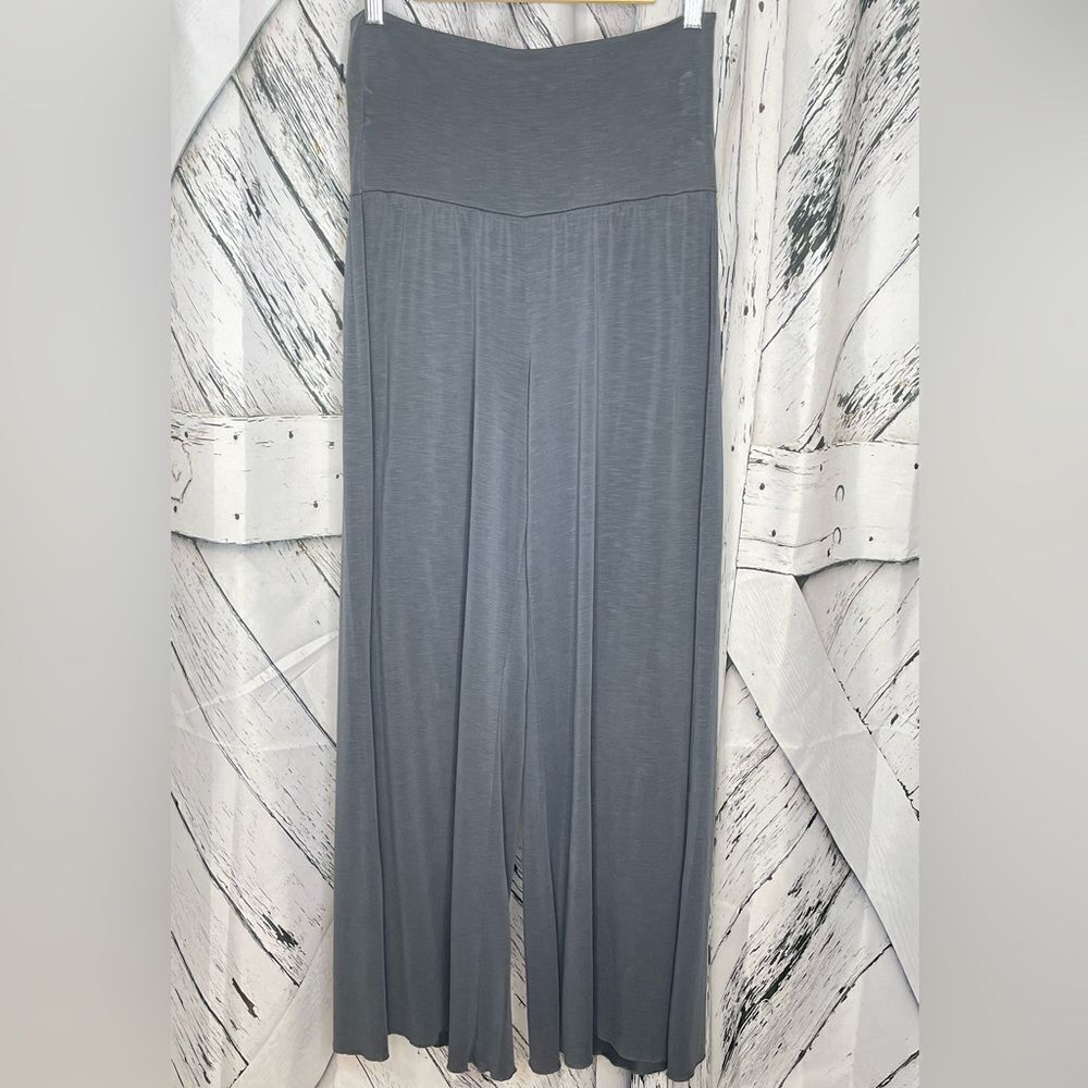 Nic+Zoe Gray Palazzo Pants M